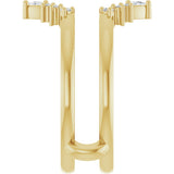 14K Gold Trillion Natural Diamond Ring Guard - Yellow Gold - view 4