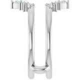 Platinum Trillion Natural Diamond Ring Guard - view 4
