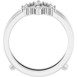 Platinum Trillion Natural Diamond Ring Guard - view 2