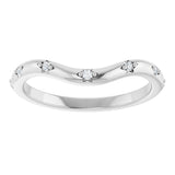 Platinum Round Lab-Grown Diamond Contour Band - 05 CTW - view 8