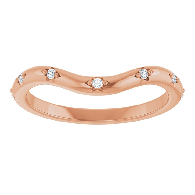 14K Gold Round Lab-Grown Diamond Contour Band - 05 CTW - Rose Gold - view 8