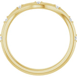 14K Gold Round Lab-Grown Diamond Contour Band - 05 CTW - Yellow Gold - view 7