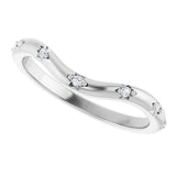 14K Gold Round Lab-Grown Diamond Contour Band - 05 CTW - White Gold - view 10