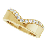 14K Gold Round Lab-Grown Diamond Contour Band - 1/5 CTW (Style 127060) - Yellow Gold - view 10