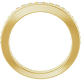 14K Gold Round Lab-Grown Diamond Contour Band - 1/5 CTW (Style 127060) - Yellow Gold - view 7