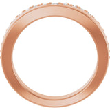 14K Gold Round Lab-Grown Diamond Contour Band - 1/5 CTW (Style 127060) - Rose Gold - view 7