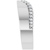 Platinum Round Lab-Grown Diamond Contour Band - 1/5 CTW (Style 127060) - view 9