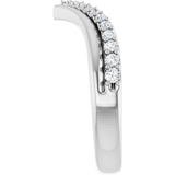 Platinum Round Lab-Grown Diamond Contour Band - 1/3 CTW (Style 127048) - view 9