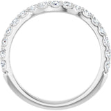 Platinum Round Lab-Grown Diamond Contour Band - 1/2 CTW - view 7