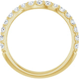 14K Gold Round Lab-Grown Diamond Contour Band - 1/2 CTW - Yellow Gold - view 7
