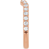 14K Gold Round Lab-Grown Diamond Contour Band - 1/2 CTW - Rose Gold - view 9