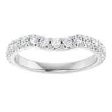 Platinum Round Lab-Grown Diamond Contour Band - 1/2 CTW - view 8