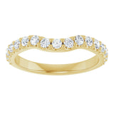14K Gold Round Lab-Grown Diamond Contour Band - 1/2 CTW - Yellow Gold - view 8