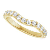 14K Gold Round Lab-Grown Diamond Contour Band - 1/2 CTW - Yellow Gold - view 10