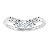Platinum Round Lab-Grown Diamond Contour Band - 1/4 CTW - view 8