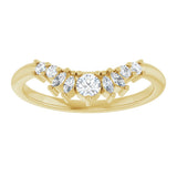 14K Gold Round Lab-Grown Diamond Contour Band - 1/4 CTW - Yellow Gold - view 8