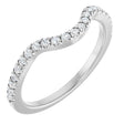 Platinum Round Lab-Grown Diamond French-Set Contour Band – 1.3-2mm Stones