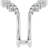 Platinum Straight Baguette Natural Diamond Ring Guard – 3x1.5mm - view 4