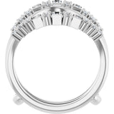 Platinum Straight Baguette Lab-Grown Diamond Ring Guard – 3x1.5mm - view 2
