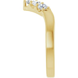 14K Gold Round Lab-Grown Diamond Contour Band - 1/8-1/2 CTW - Yellow Gold - view 9