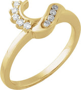 14K Gold Round Natural Diamond Wrap-Style Ring Enhancer – 1.3mm Stones