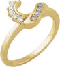 14K Gold Round Natural Diamond Wrap-Style Ring Enhancer – 1.3mm Stones