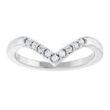 Platinum Round Lab-Grown Diamond Contour Band - 1/8-1/2 CTW - view 9