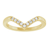 14K Gold Round Lab-Grown Diamond Contour Band - 1/8-1/2 CTW - Yellow Gold - view 8