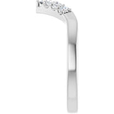 Platinum Round Lab-Grown Diamond Contour Band - 1/8-1/2 CTW - view 9