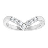 Platinum Round Lab-Grown Diamond Contour Band - 1/8-1/2 CTW - view 8