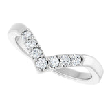 Platinum Round Lab-Grown Diamond Contour Band - 1/8-1/2 CTW - view 10