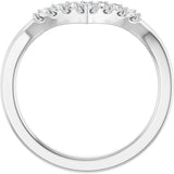 Platinum Round Lab-Grown Diamond Contour Band - 1/8-1/2 CTW - view 7