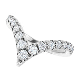 14K Gold Round Lab-Grown Diamond Contour Band - 1/2-5/8 CTW - White Gold - view 10