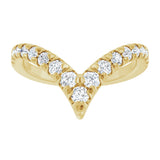 14K Gold Round Lab-Grown Diamond Contour Band - 1/2-5/8 CTW - Yellow Gold - view 8