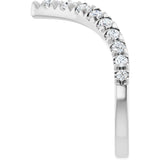 14K Gold Round Lab-Grown Diamond Contour Band - 1/2-5/8 CTW - White Gold - view 9