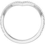 Platinum Round Lab-Grown Diamond Contour Band – 1.3-1.5mm Stones - view 2