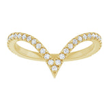 14K Gold Round Lab-Grown Diamond Contour Band – 1.3-1.5mm Stones - Yellow Gold - view 3