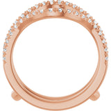 14K Gold Round Lab-Grown Diamond Ring Guard - 1/2-1 1/2 CTW - Rose Gold - view 7