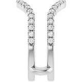 Platinum Round Lab-Grown Diamond Ring Guard - 1/2-1 1/2 CTW - view 9