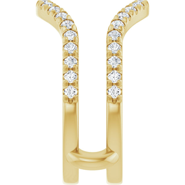 14K Gold Round Lab-Grown Diamond Ring Guard - 1/2-1 1/2 CTW - Yellow Gold - view 9
