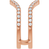 14K Gold Round Lab-Grown Diamond Ring Guard - 1/2-1 1/2 CTW - Rose Gold - view 9