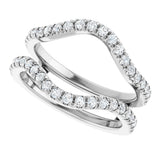 Platinum Round Lab-Grown Diamond Ring Guard - 1/2-1 1/2 CTW - view 10