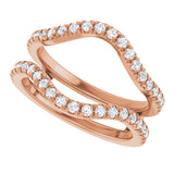 14K Gold Round Lab-Grown Diamond Ring Guard - 1/2-1 1/2 CTW - Rose Gold - view 10