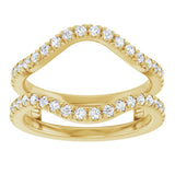 14K Gold Round Lab-Grown Diamond Ring Guard - 1/2-1 1/2 CTW - Yellow Gold - view 8