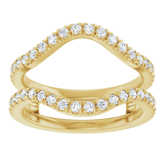 14K Gold Round Lab-Grown Diamond Ring Guard - 1/2-1 1/2 CTW - Yellow Gold - view 8