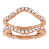 14K Gold Round Lab-Grown Diamond Ring Guard - 1/2-1 1/2 CTW - Rose Gold - view 8