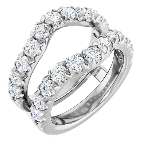 Platinum Round Lab-Grown Diamond French-Set Ring Guard