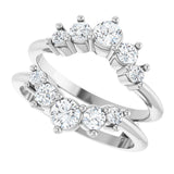Platinum Round Lab-Grown Diamond Ring Guard – 2.2-3.5mm Stones - view 5