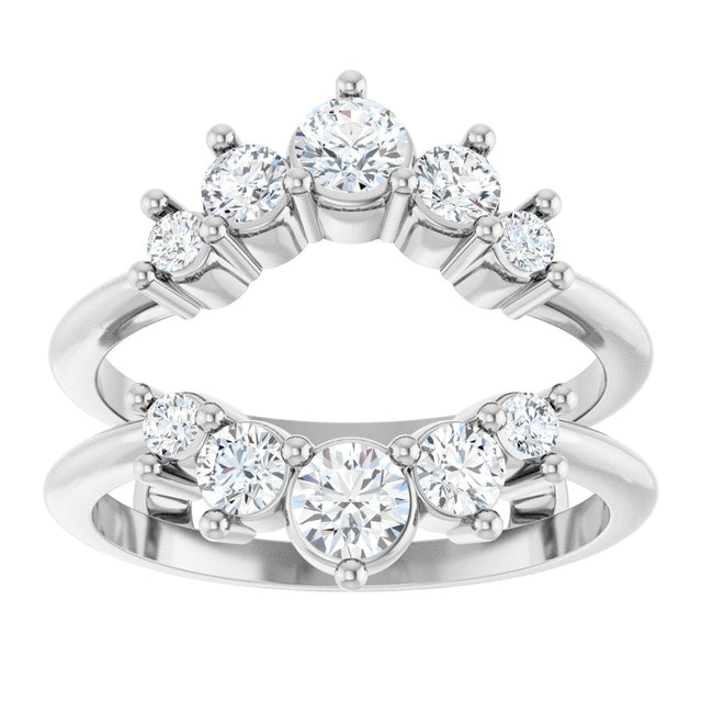 Platinum Round Lab-Grown Diamond Ring Guard – 2.2-3.5mm Stones - view 3