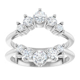 Platinum Round Natural Diamond Ring Guard – 2.2-3.5mm Stones - view 3